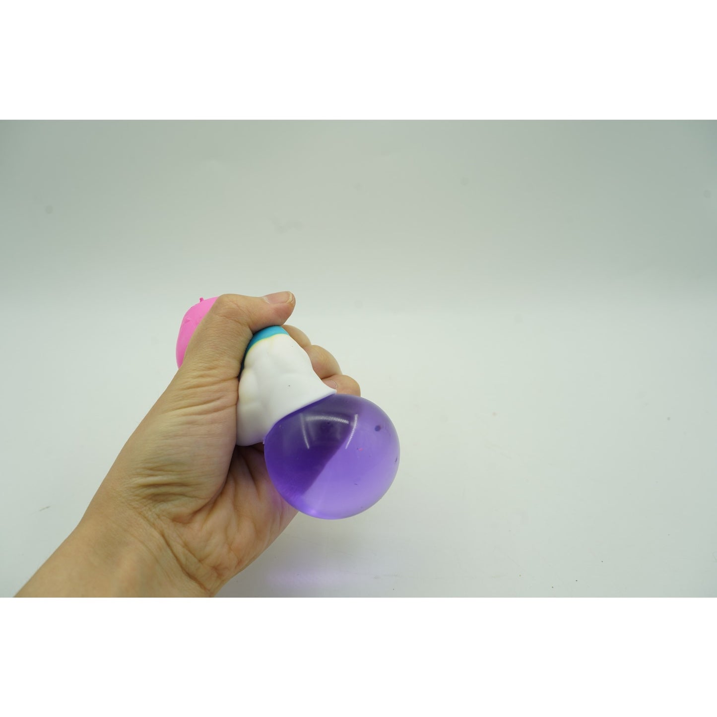 Jucarie Squishy selexmo, Norisor curcubeu, Squeeze Pinch Family, Fidget Toy, Roz
