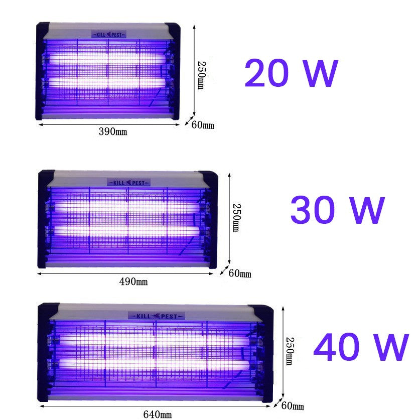 Lampa Electrica Anti Insecte, Lumina Neon, 2 tuburi , Suspensie Perete, Carcasa din Plastic Metalica