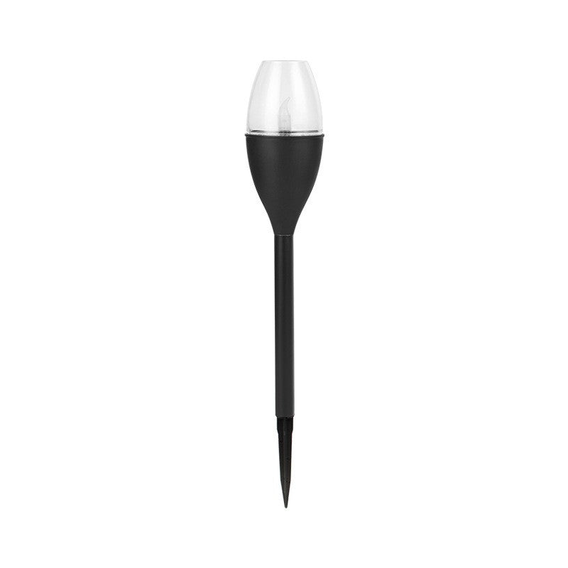 Lampa solara LED tip pahar de vin pentru gradina Selexmo, inaltime 37.5 cm, efect de flacara, material PVC si ABS, 2V, 200mAh, alb cald