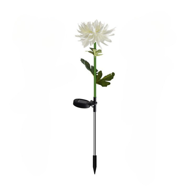 Lampa Solara LED tip Crizantema cu o floare pentru Gradina, Inaltime 80 cm, Selexmo