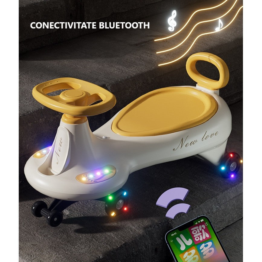 Masinuta, 1-8 Ani, Rotire 360 Grade, Anti-rasturnare, Roti Silentioase, Impingere, Bluetooth