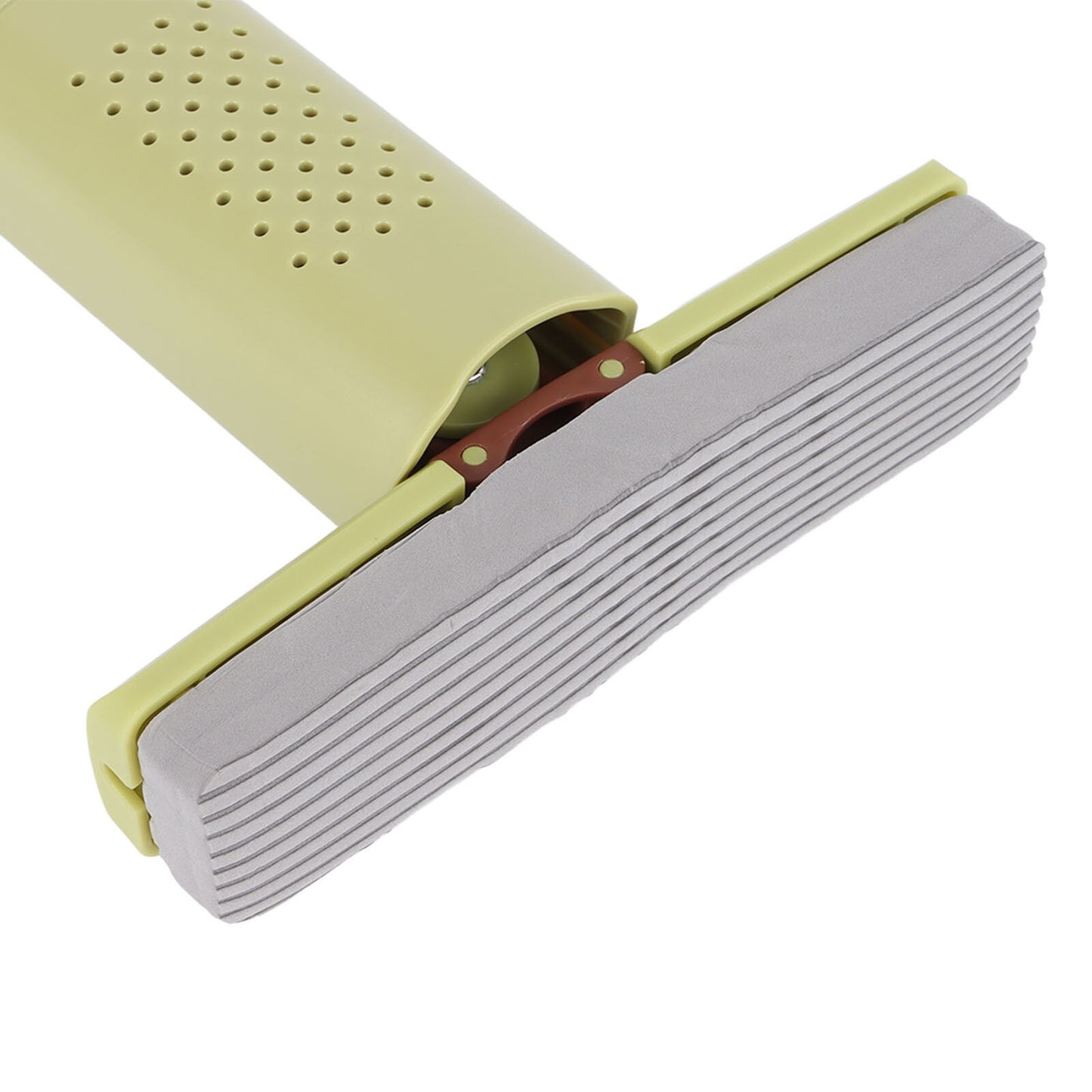 Mini Mop, selexmo, Pentru Uz Casnic, Sistem Autostoarcere, Portabil, Mop cu Burete, Rotire 180°,15 x 27.5 cm, Verde