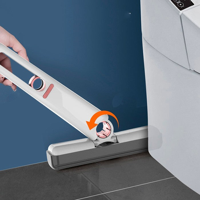 Mop de Mana selexmo, Mini-Portabil, cu Sistem de Stoarcere, Dispozitiv de Curatat Manual, cu Burete Absorbant, din PVA, 29.5 x 15.5 cm, 3 Rezerve, Alb