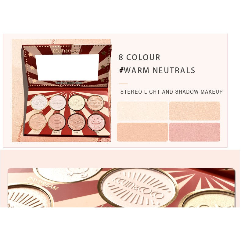 Paleta Highlighter ( Iluminator ) Kevin&Coco 8 culori