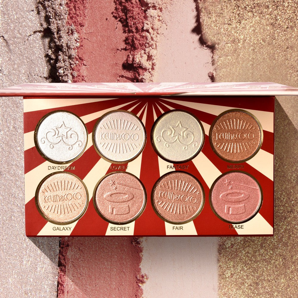 Paleta Highlighter ( Iluminator ) Kevin&Coco 8 culori