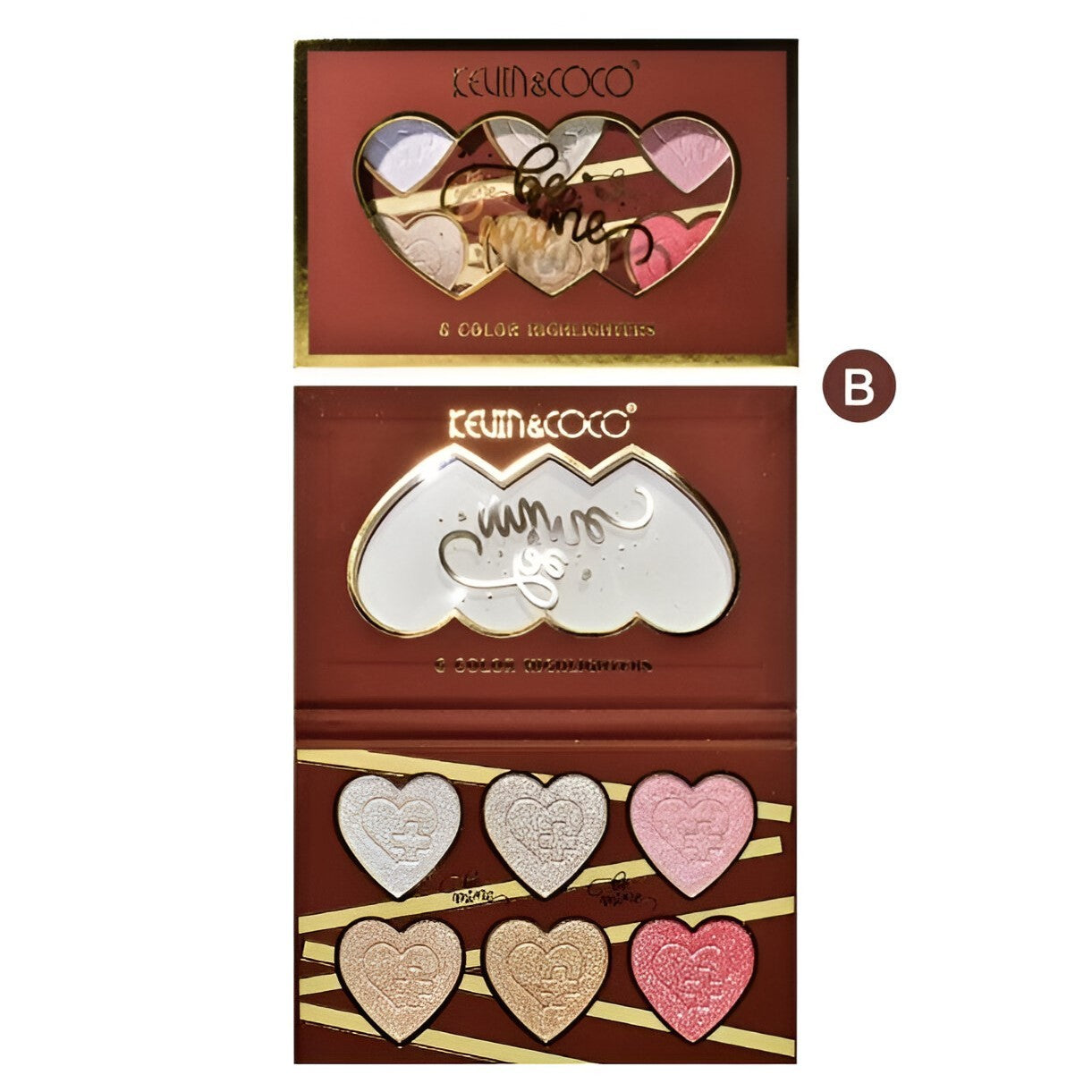 PALETA ILUMINATOARE, 6 NUANTE, BE MINE, CULORI CALDE, DREPTUNGHIULARA, 140 G, VALABILITATE 24 LUNI, 17.4X11.5X1.3 CM, VARIANTA B, ROSE