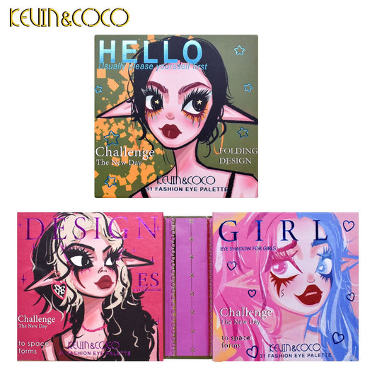 Paleta de farduri  Kevin&Coco cu 31 de culori pigmentate, Flippy