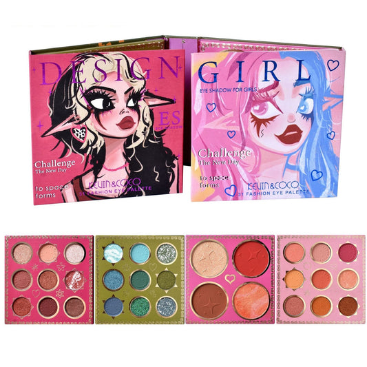 Paleta de farduri  Kevin&Coco cu 31 de culori pigmentate, Flippy