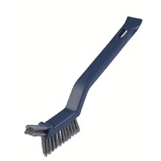 Perie 3in1 de Curatat Podele si Rosturi, selexmo, Lungime Maner 28 cm, Peri din PP, Otel si Plastic, Cleste pentru Scame si Par Inclus, Albastru
