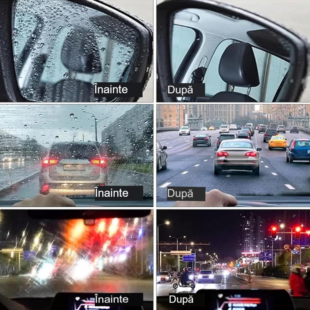 Perie cu tratament hidrofob pentru Îndepărtarea Urmelor de pe Parbriz și Oglinzi, Anti-Aburire