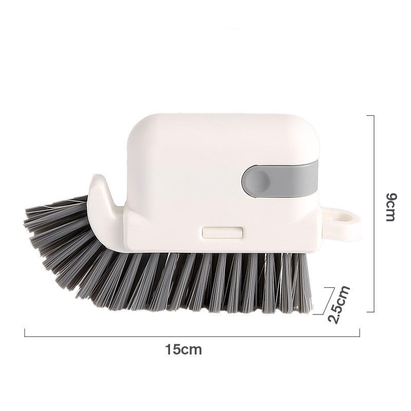 Perie Multifunctionala 3 in 1 de Curatare, selexmo, pentru Bucatarie, Vesela, Geamuri, Cap Detasabil, 9x15x2.5 cm, Gri