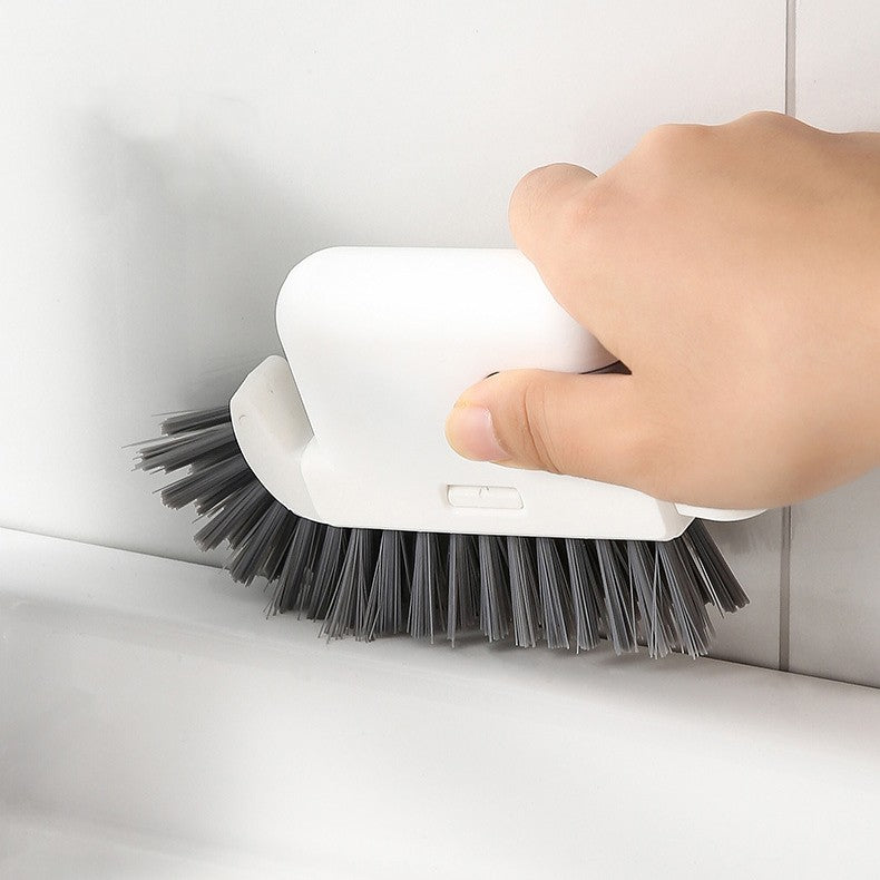 Perie Multifunctionala 3 in 1 de Curatare, selexmo, pentru Bucatarie, Vesela, Geamuri, Cap Detasabil, 9x15x2.5 cm, Gri