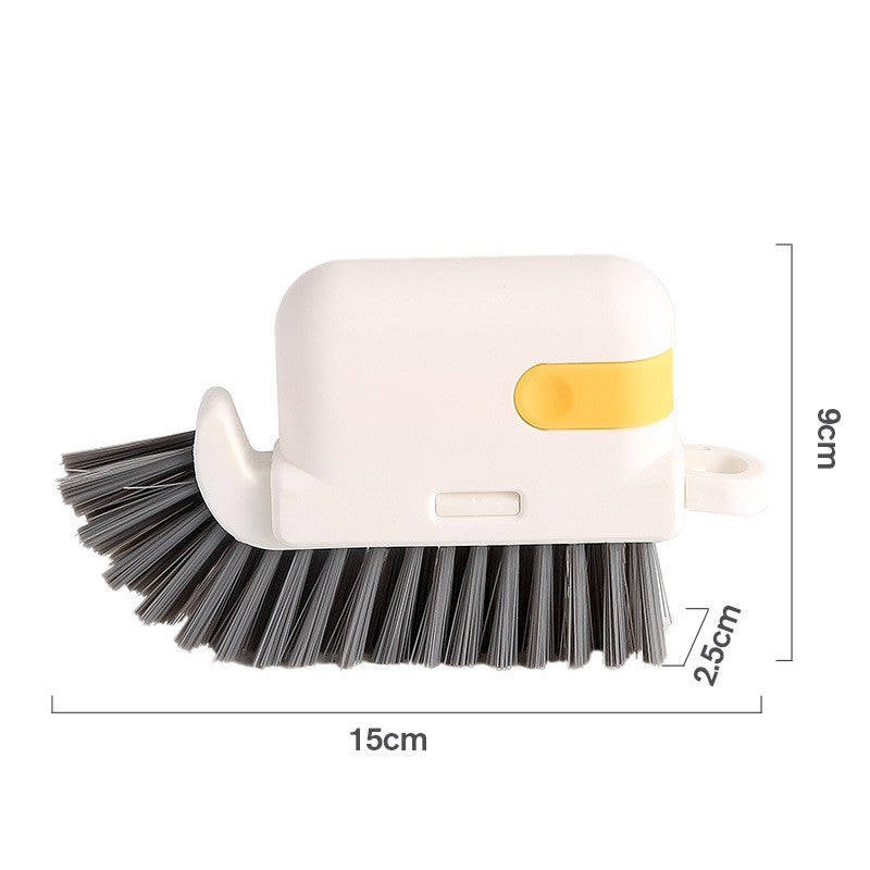 Perie Multifunctionala 3 in 1 de Curatare, selexmo, pentru Bucatarie, Vesela, Geamuri, Cap Detasabil, 9x15x2.5 cm, Galben