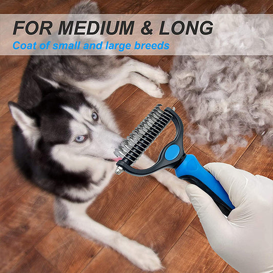 PetBrush 🐾 - Perie dublă pentru îndepărtarea părului și a pufului