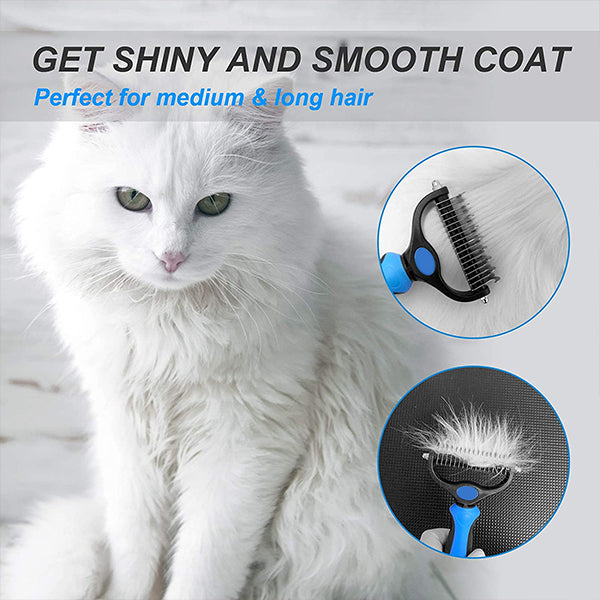 PetBrush 🐾 - Perie dublă pentru îndepărtarea părului și a pufului