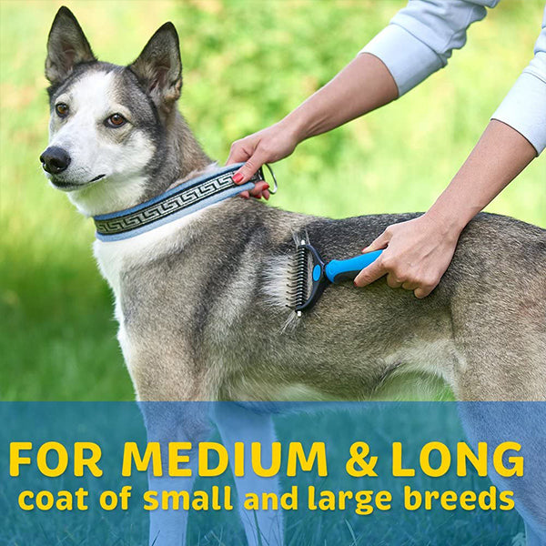 PetBrush 🐾 - Perie dublă pentru îndepărtarea părului și a pufului