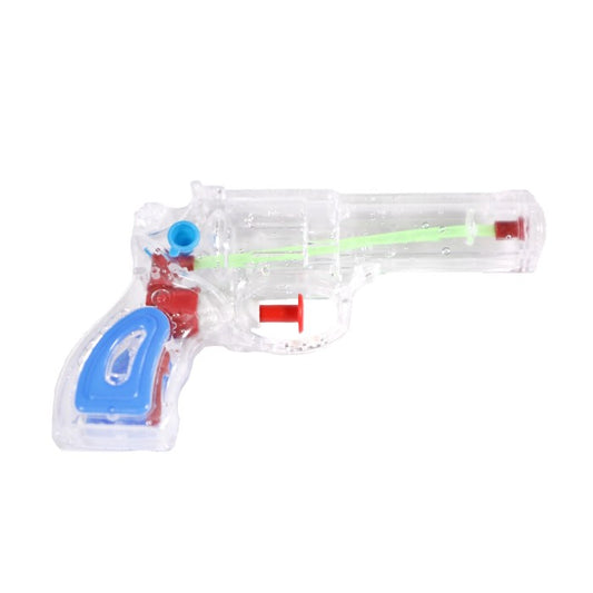 Pistol cu Apa, pentru Copii, din Plastic, 16 x 5 x 2 cm, Transparent/Albastru