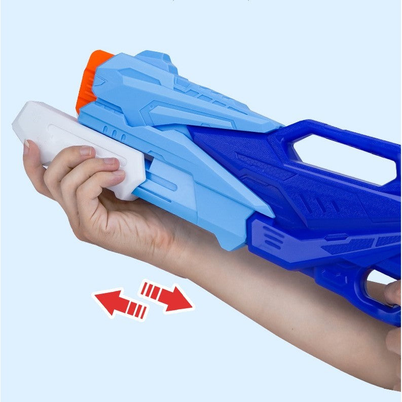 Pistol cu Apa pentru Copii, Rezervor, Pentru Piscina/Plaja, Selexmo, 6ani+, 3 duze, Albastru, 770ML