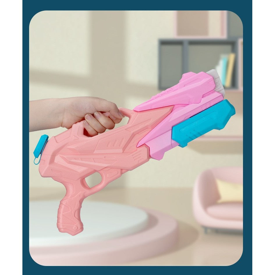 Pistol cu Apa pentru Copii, Rezervor, Pentru Piscina/Plaja, Selexmo, 6ani+, 3 duze, Roz, 770ML