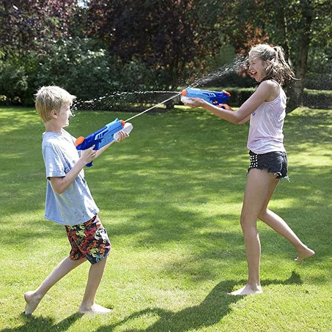Pistol cu Apa pentru Copii, Rezervor, Pentru Piscina/Plaja, Selexmo, 6ani+, Albastru, 300ML