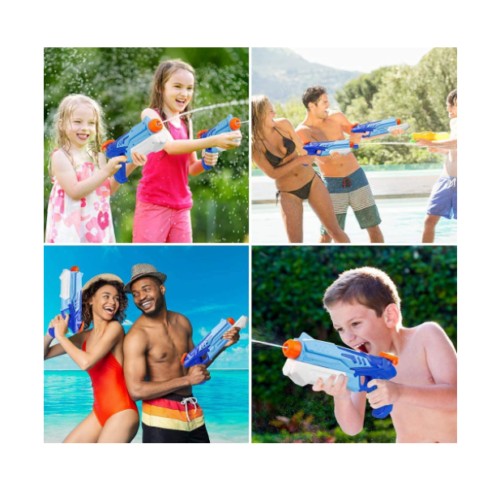 Pistol cu Apa pentru Copii, Rezervor, Pentru Piscina/Plaja, Selexmo, 6ani+, Albastru, 300ML