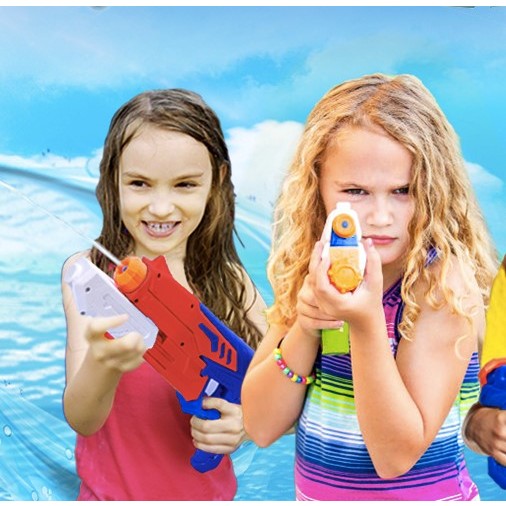 Pistol cu Apa pentru Copii, Rezervor, Pentru Piscina/Plaja, Selexmo, 6ani+, Bleumarin/Rosu, 300ML