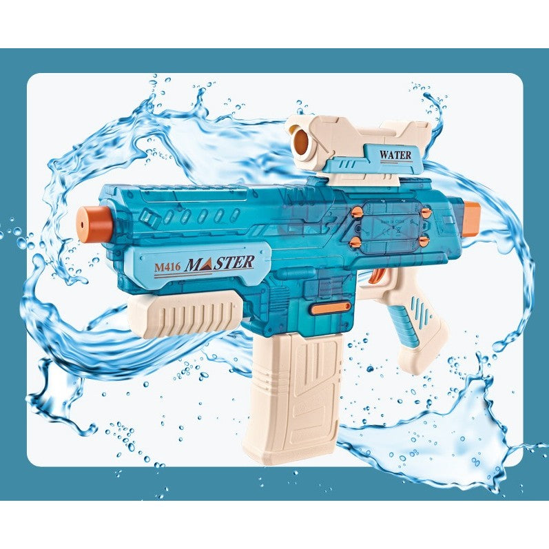 Pistol cu Apa Electric, Selexmo, +6 Ani, Rezervor 500 ml, Incarcare USB, din Plastic, 43 x 5.5 x 30 cm, Albastru