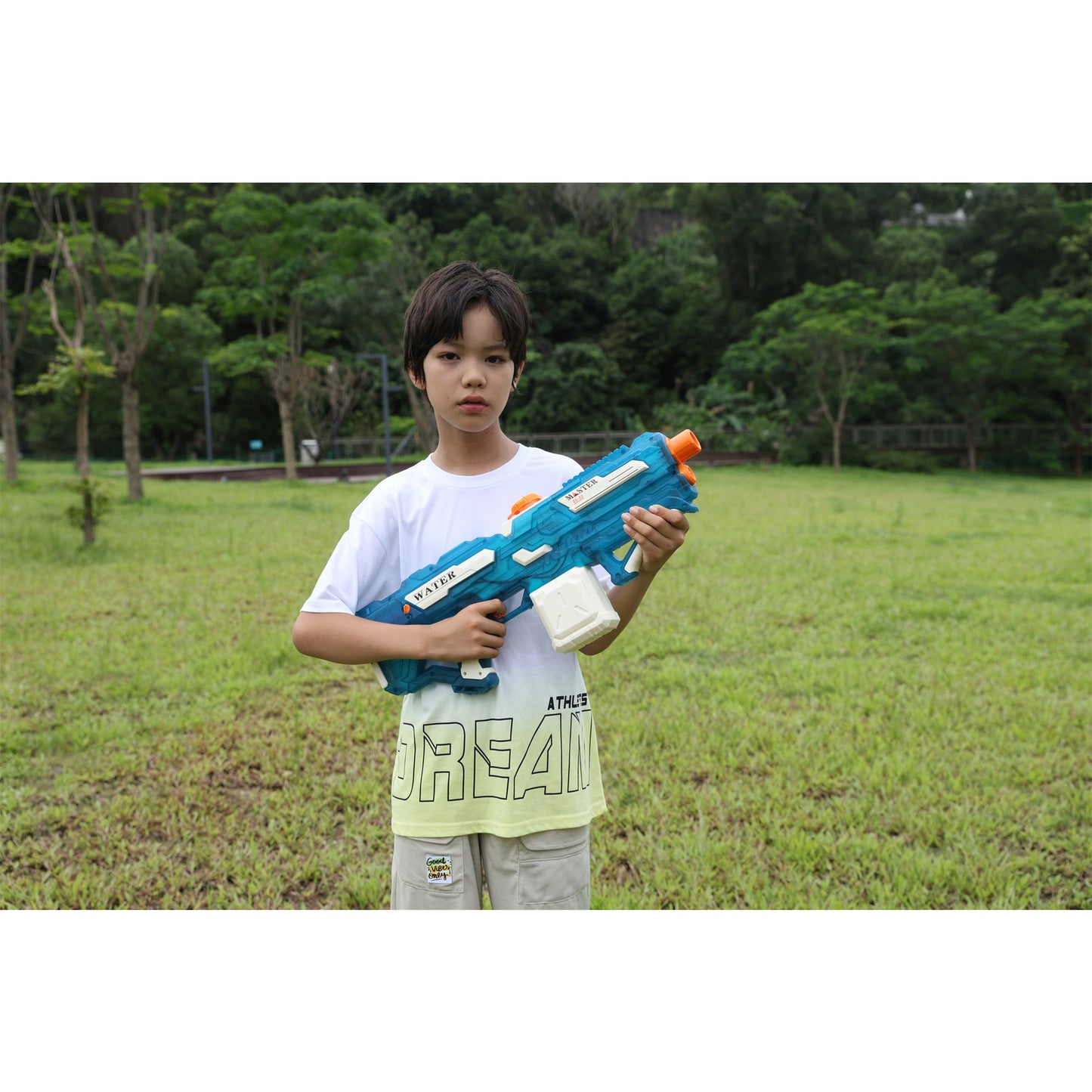 Pistol cu Apa Electric, Selexmo, +6 Ani, Rezervor 650 ml, Incarcare USB, din Plastic, 59 x 23 x 6 cm, Albastru