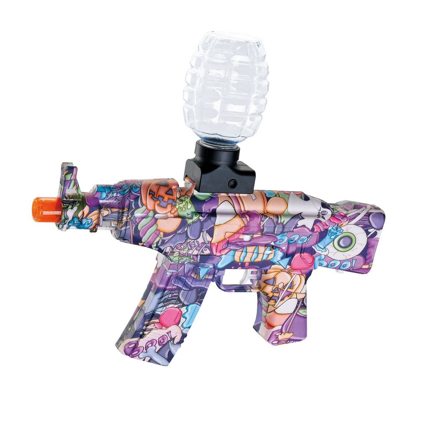 Mitraliera de jucarie electrica cu bile de hidrogen de gel, gun bluster, tragere in rafala, varsta peste 6 ani, ochelari de protectie, 5000 de bile incluse, cablu de incarcare, 28x31 cm, AK47, verde