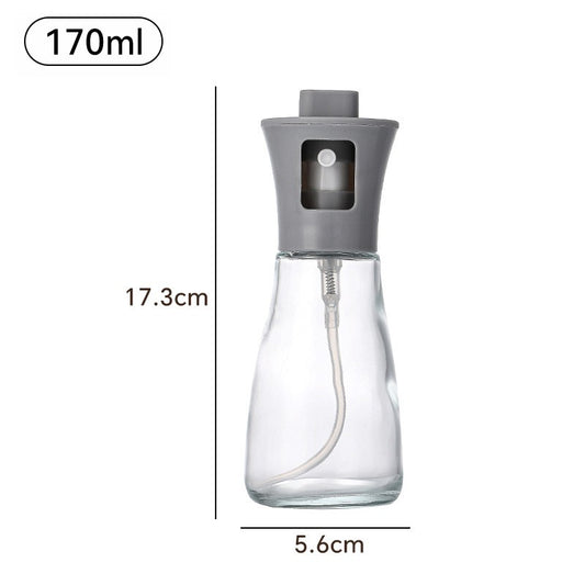 Pulverizator pentru Ulei, selexmo, Pulverizator din Sticla pentru Otet sau Alte Lichide, Simplu Reincarcabil, Multifunctionale, 17.3 x 5.6 cm, Capacitatea 170 ml, Gri