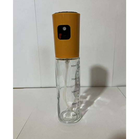 Pulverizator Ulei, Otet, selexmo, din Sticla, 100 ml, Reincarcabil, 18.3 x 4.3 cm, Masura 90 ml, Capac Mat, Galben