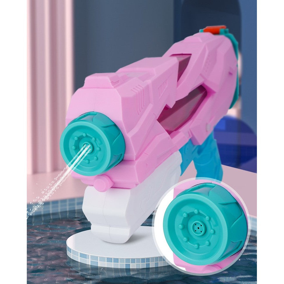 Pistol cu Apa pentru Copii, Rezervor, Pentru Piscina/Plaja, Selexmo, 6ani+, 5 duze, Quick Fill, Roz, 800ML