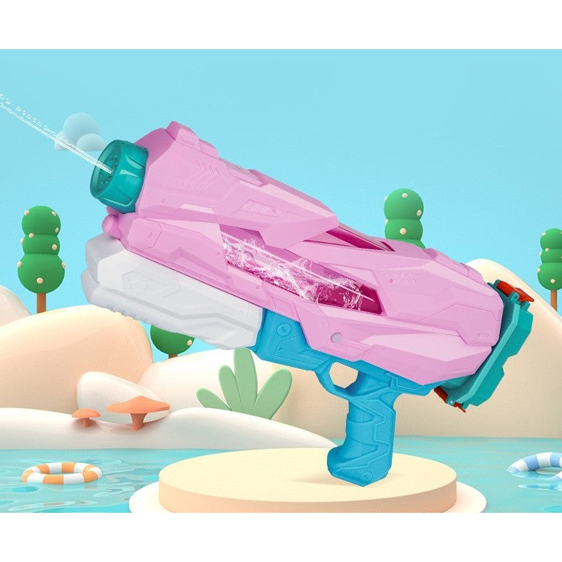 Pistol cu Apa pentru Copii, Rezervor, Pentru Piscina/Plaja, Selexmo, 6ani+, Quick Fill, Roz, 600ML