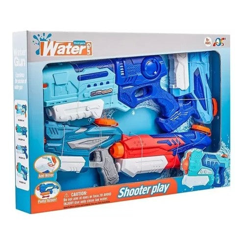 Set 4x Pistol cu Apa pentru Copii, Selexmo, 6ani+, Multicolor, 1x 900 ML + 3x 300 ML