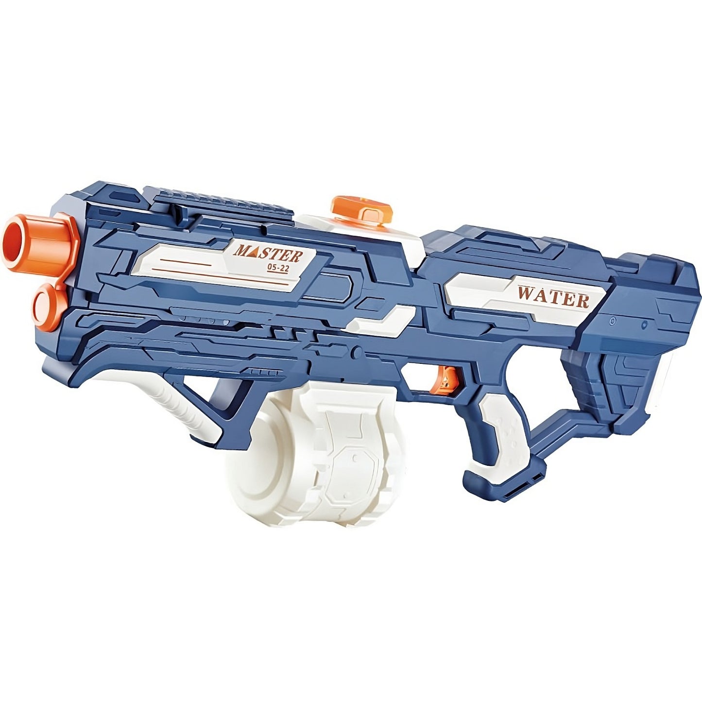 Pistol cu Apa pentru Copii, Rezervor 600ml, Selexmo, 14ani+, cu baterie 1200mAh, Electric Burst, Albastru/Alb, 1000ML