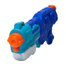 Pistol cu Apa pentru Copii, Rezervor de 1500 ml, Maner de transport, Pentru Piscina/Plaja, Selexmo, 3 ani+, Bleumarin, Lungime 44 cm