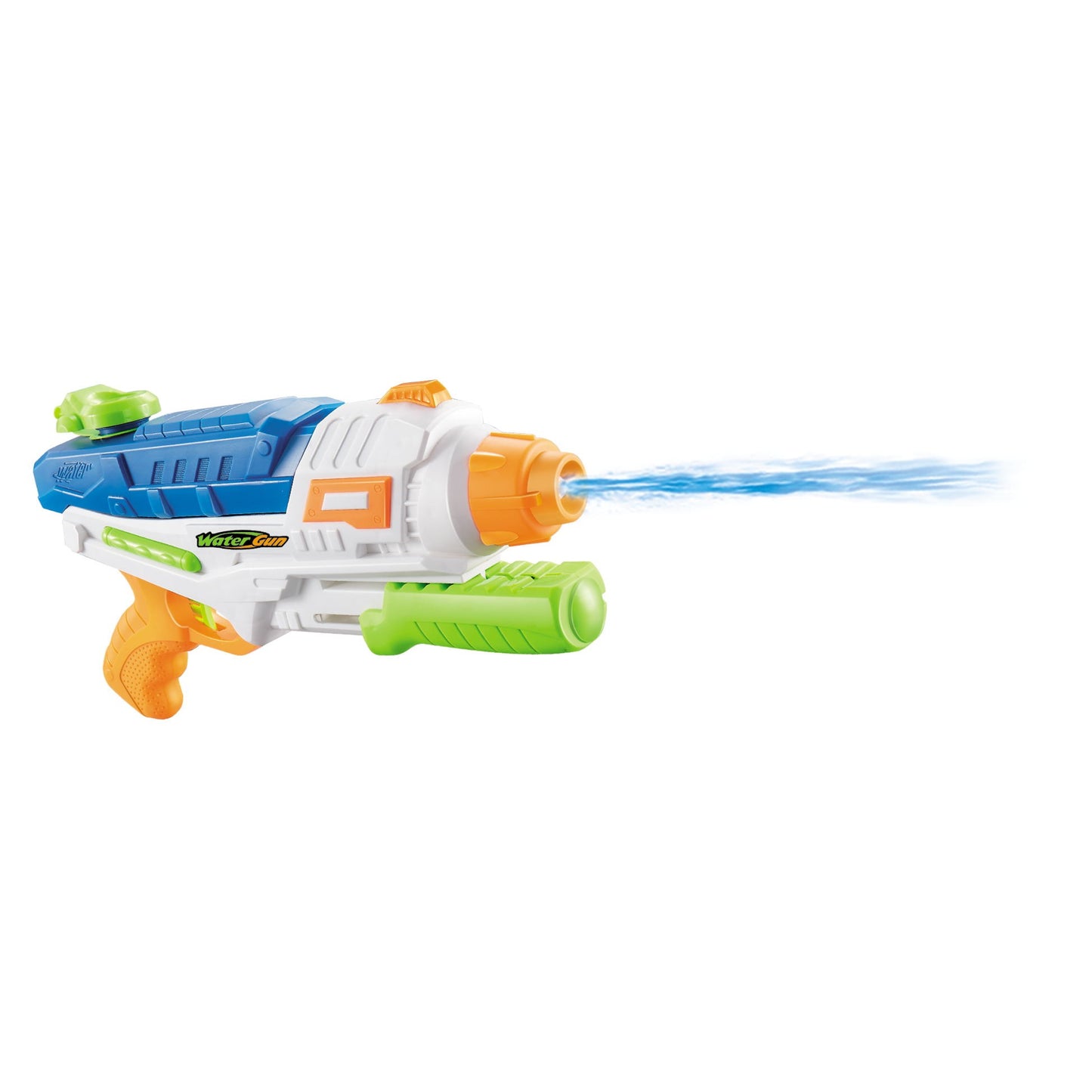 Pistol cu Apa pentru Copii, Rezervor, Pentru Piscina/Plaja, Selexmo, 6ani+, Albastru/Multicolor, 1000ML, model 2