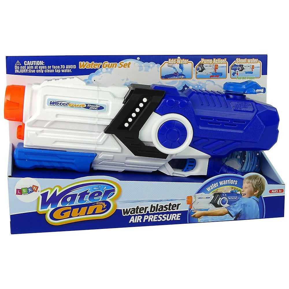 Pistol cu Apa pentru Copii, Rezervor, Pentru Piscina/Plaja, Selexmo, 6ani+, Albastru/Multicolor, 2000ML