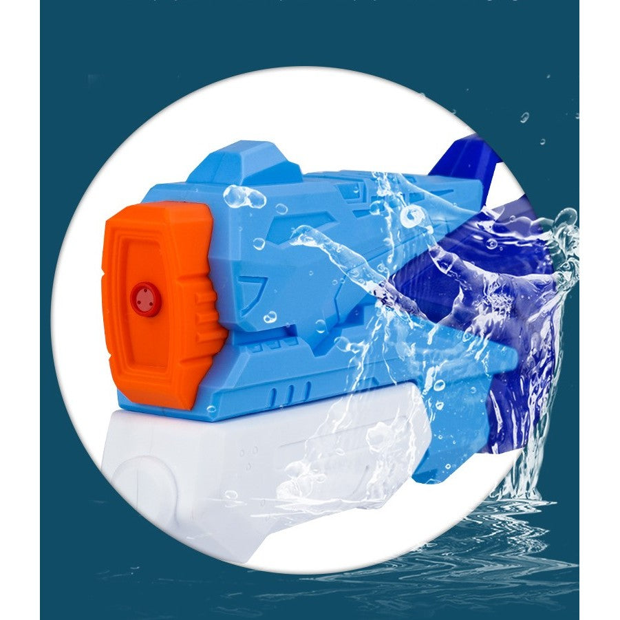 Pistol cu Apa pentru Copii, Rezervor, Pentru Piscina/Plaja, Selexmo, 6ani+, 3 duze, Albastru, 300ML