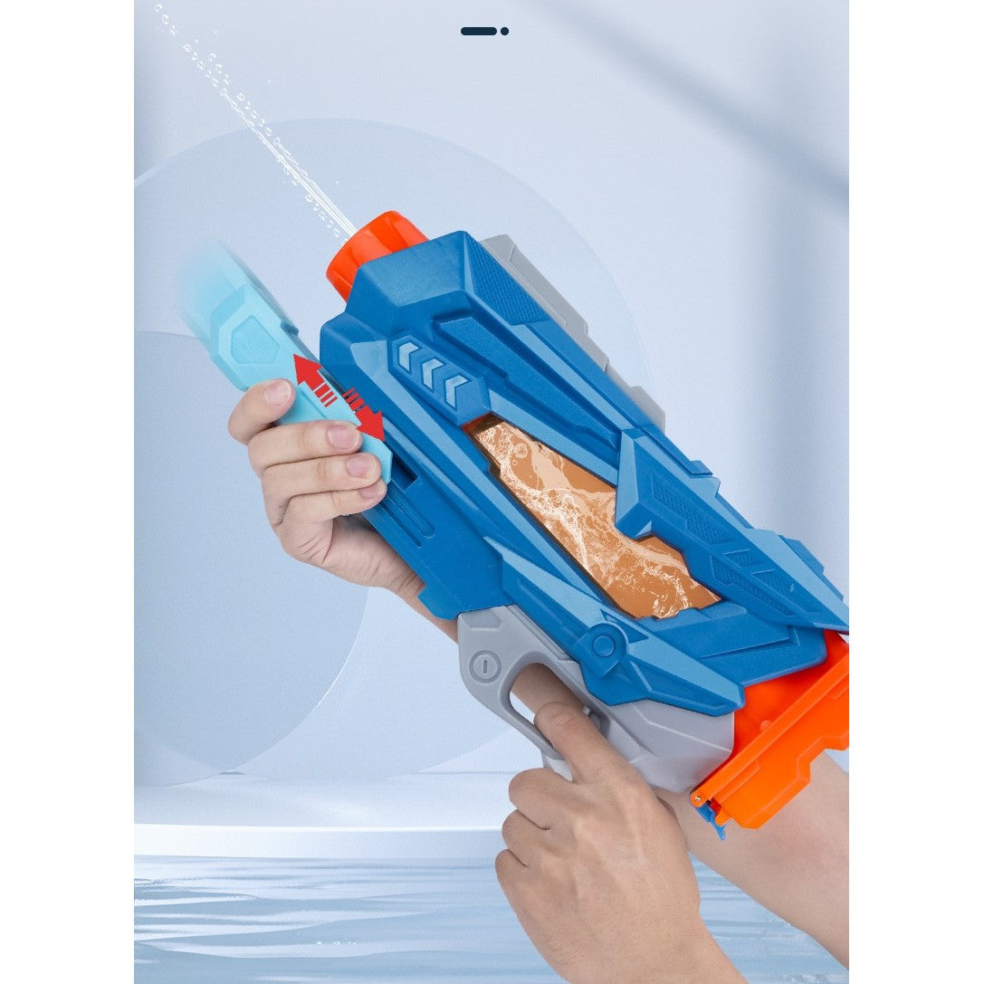 Pistol cu Apa pentru Copii, Rezervor, Pentru Piscina/Plaja, Selexmo, 6ani+, Quick Fill, Albastru, 600ML