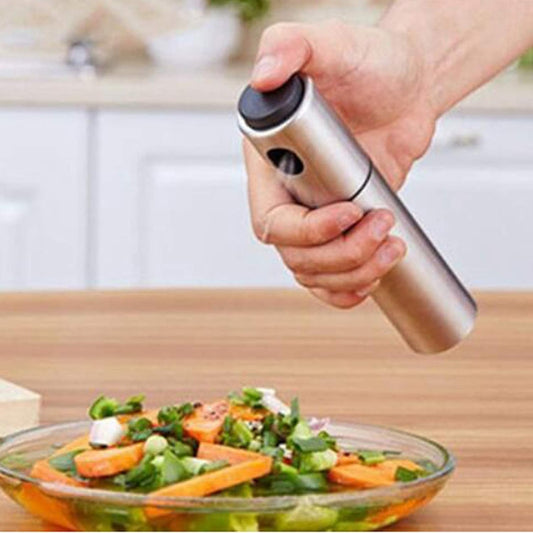 Pulverizator ulei, spray, material otel inoxidabil, manual, 100 ml, 17.7 x 4 cm, argintiu