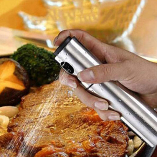 Pulverizator ulei, spray, material otel inoxidabil, manual, 100 ml, 17.7 x 4 cm, argintiu