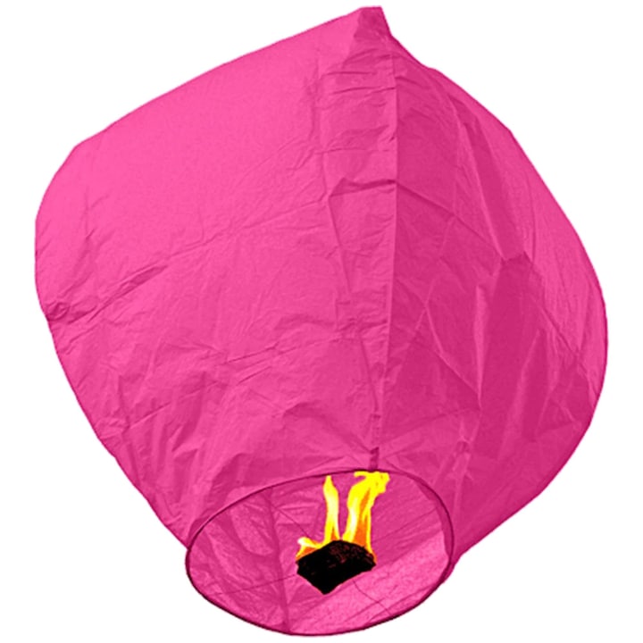 Set 10 lampioane zburatore, din hartie biodegradabila