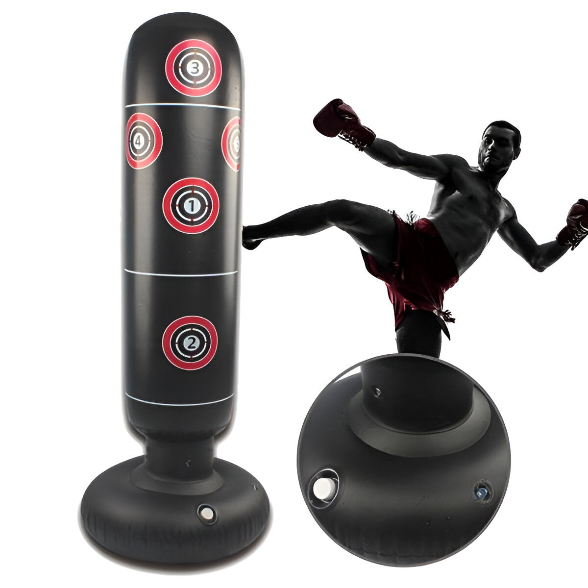 Sac de Box gonflabil, pentru Copii si Adulti, Umplere cu Aer, Apa sau Nisip, 160 cm Pompa CADOU