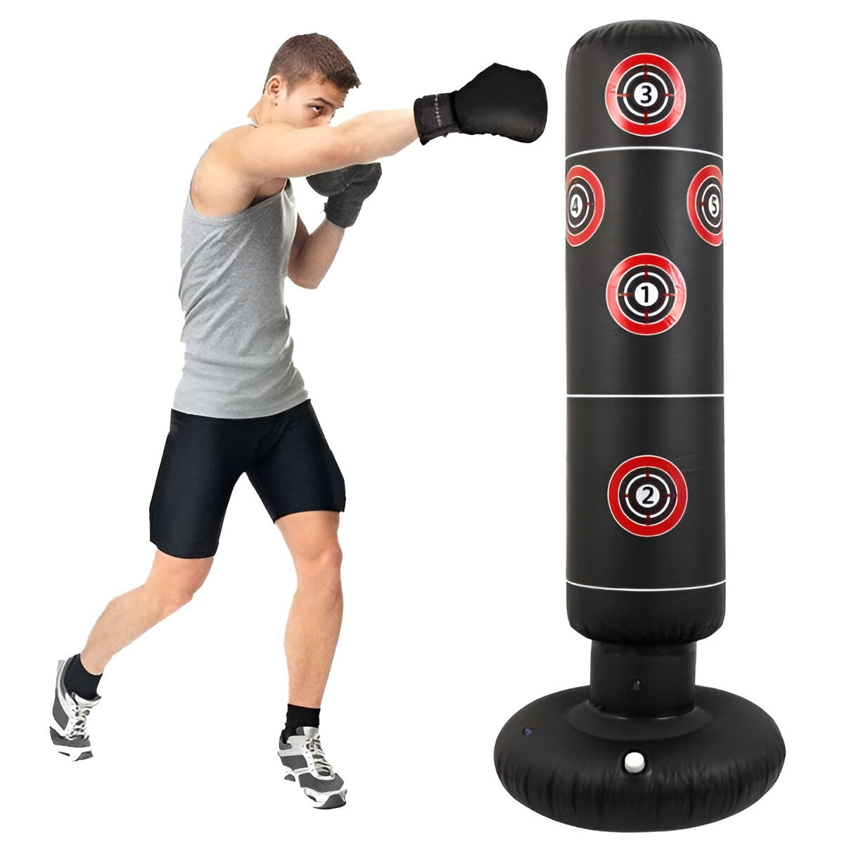 Sac de Box gonflabil, pentru Copii si Adulti, Umplere cu Aer, Apa sau Nisip, 160 cm Pompa CADOU