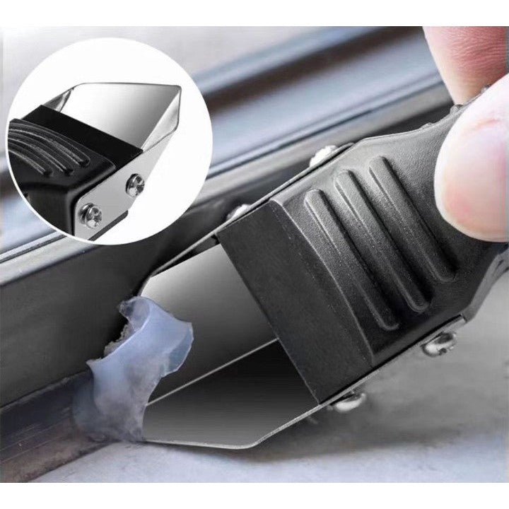 Set Racleta pentru Indepartare Adeziv, Racleta pentru Silicon si Lipici, 5 Capete din silicon, Dimensiune Inchisa