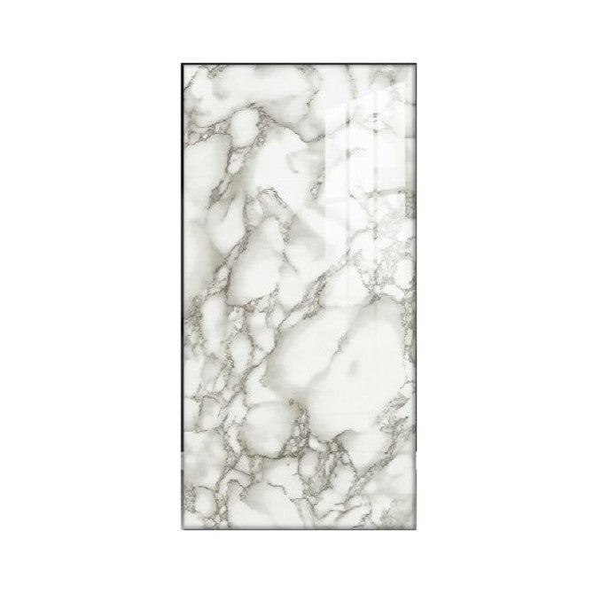 Placi Decor Selexmo® MarbleTouch, Set 10 buc, 60x30 cm, PVC, Grosime 1.5 mm, Acoperire 1.8 mp, Alb Marmorat