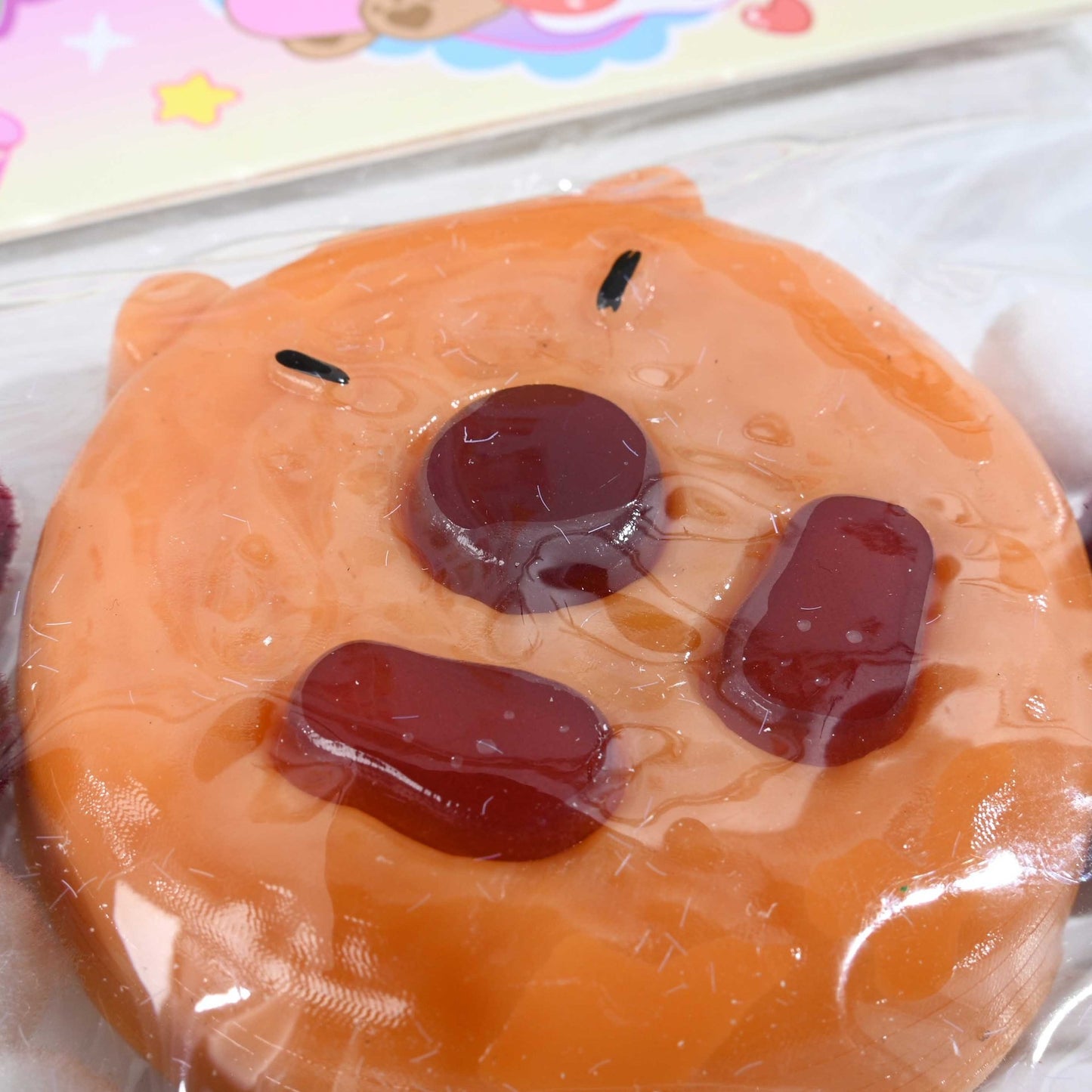 Set 12 Jucarii Antistres Squishy, selexmo, cu Revenire Lenta, Squeeze Pinch Family, Forma de Biscuite Rotund, Model Capybara, 7x6.5 cm, 55g, Ambalaj Transparent, Maro