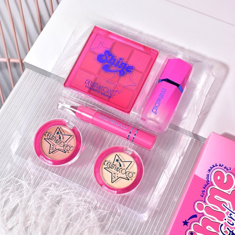 Set 5 Produse de Machiaj, KEVIN & COCO, Shine Girl, 18 x 15.8 x 3.5 cm