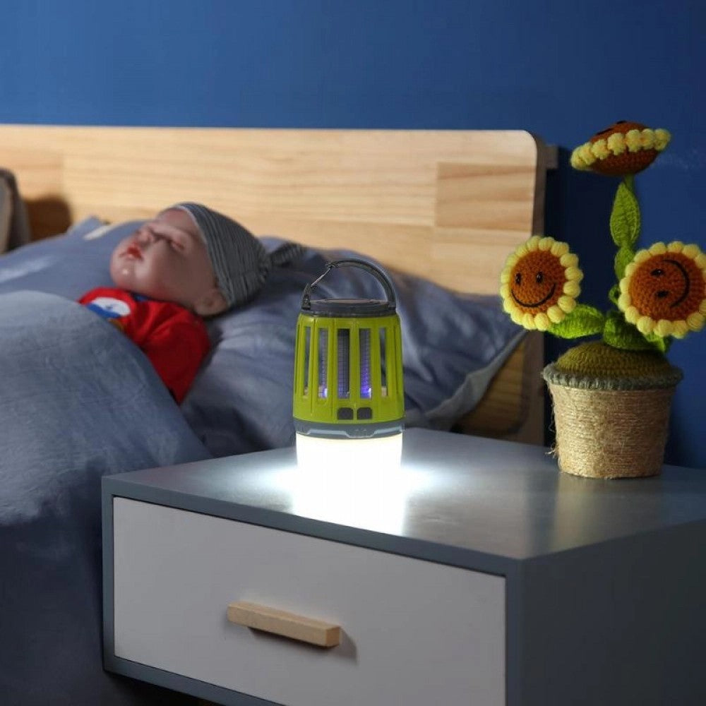 LAMPĂ UV ANTIINSECTE, ANTI MUSTE, ANTI TANTARI, CU ACUMULATOR REINCARCABIL PRIN USB, PORTABIL, 3.7 V, 200 LUMENI, 8.5 X 13.3 CM, VERDE